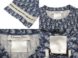 CHRISTIAN DIOR クリスチャンディオール 半袖Tシャツ 2P12155050 サイズ36 トロッター柄 ネイビー ガリアーノ期 美品 中古 4b007615