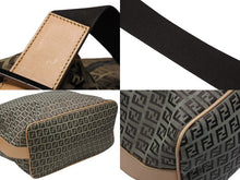 画像をギャラリービューアに読み込む, FENDI フェンディ ショルダーバッグ ズッキーノ柄 ベージュ 内ポケット キャンバス レザー 美品 中古 4b007616