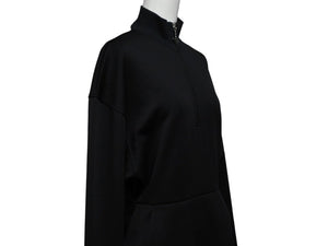 Very Good Condition PRADA Sweat One Piece Dress 2023 WS15420 Triangle Logo Black Silver Hardware Used 4b007621