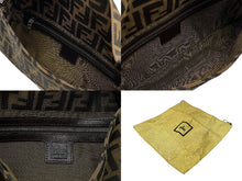 画像をギャラリービューアに読み込む, FENDI フェンディ マンマバケット ワンショルダーバッグ ズッカ柄 キャンバス レザー ブラウン シルバー金具 美品 中古 4b007622