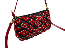 画像をギャラリービューアに読み込む, 新品同様 ルイヴィトン ポシェットアクセソワール タフテッド モノグラム ウルス フィッシャー M45548 ブラック レッド 中古 4b007624