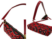 画像をギャラリービューアに読み込む, 新品同様 ルイヴィトン ポシェットアクセソワール タフテッド モノグラム ウルス フィッシャー M45548 ブラック レッド 中古 4b007624