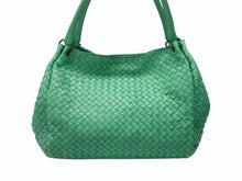 画像をギャラリービューアに読み込む, BOTTEGA VENETA ボッテガヴェネタ イントレチャート ショルダーバッグ WS14311 グリーン レザー スウェード 美品 中古 4b007628