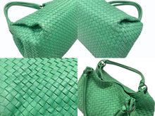 画像をギャラリービューアに読み込む, BOTTEGA VENETA ボッテガヴェネタ イントレチャート ショルダーバッグ WS14311 グリーン レザー スウェード 美品 中古 4b007628