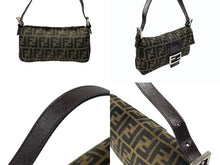 画像をギャラリービューアに読み込む, FENDI フェンディ マンマバケット ワンショルダーバッグ 26424 ズッカ柄 キャンバス レザー ブラウン シルバー金具 美品 中古 4b007629