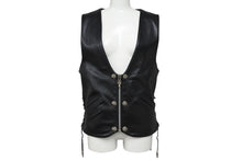 画像をギャラリービューアに読み込む, 極美品 CHROME HEARTS クロムハーツ 6BTN ZIP FRNT VEST レザーベスト サイズM スペシャルオーダー オールドクロス FUCK YOU 中古 4b007635