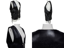 画像をギャラリービューアに読み込む, 極美品 CHROME HEARTS クロムハーツ 6BTN ZIP FRNT VEST レザーベスト サイズM スペシャルオーダー オールドクロス FUCK YOU 中古 4b007635