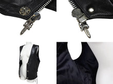 画像をギャラリービューアに読み込む, 極美品 CHROME HEARTS クロムハーツ 6BTN ZIP FRNT VEST レザーベスト サイズM スペシャルオーダー オールドクロス FUCK YOU 中古 4b007635