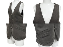 画像をギャラリービューアに読み込む, 極美品 CHROME HEARTS クロムハーツ CLASSIC 2B SUD VEST クラシック2Bスウェードベスト サイズS クロスボールボタン カーキ系 中古 4b007636