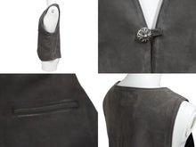 画像をギャラリービューアに読み込む, 極美品 CHROME HEARTS クロムハーツ CLASSIC 2B SUD VEST クラシック2Bスウェードベスト サイズS クロスボールボタン カーキ系 中古 4b007636