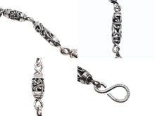 画像をギャラリービューアに読み込む, CHROME HEARTS クロムハーツ ケルティックローラーウォレットチェーン 1クリップ フローラルボール 7リンク 約164.9g 美品 中古 4b007639