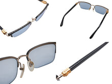 画像をギャラリービューアに読み込む, 極美品 CHROME HEARTS クロムハーツ SUGAR WALLS シュガーウォール サングラス JAPAN製 ブラック ゴールド金具 サイズ54◻︎10 143 中古 4b007643