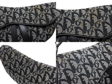 Load image into Gallery viewer, Christian Dior クリスチャンディオール ガリアーノ期 トロッター サドルバッグ ブラック シルバー金具 ロゴ 美品 中古 4b007644