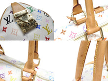 画像をギャラリービューアに読み込む, LOUIS VUITTON ルイヴィトン キーポル45 ボストンバッグ M92641 モノグラム マルチカラー ホワイト 村上隆 美品 中古 4b007645
