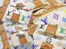 画像をギャラリービューアに読み込む, LOUIS VUITTON ルイヴィトン キーポル45 ボストンバッグ M92641 モノグラム マルチカラー ホワイト 村上隆 美品 中古 4b007645