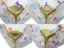 画像をギャラリービューアに読み込む, LOUIS VUITTON ルイヴィトン キーポル45 ボストンバッグ M92641 モノグラム マルチカラー ホワイト 村上隆 美品 中古 4b007645