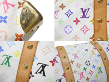 画像をギャラリービューアに読み込む, LOUIS VUITTON ルイヴィトン キーポル45 ボストンバッグ M92641 モノグラム マルチカラー ホワイト 村上隆 美品 中古 4b007645