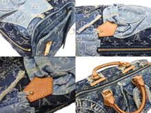 画像をギャラリービューアに読み込む, LOUIS VUITTON ルイヴィトン スピーディ30 ハンドバッグ M95380 モノグラムデニム パッチワーク ブルー 美品 中古 4b007647