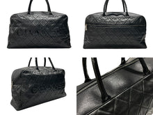 画像をギャラリービューアに読み込む, CHANEL シャネル ボストンバッグ ブラック キャビアスキン シリアルシール ギャランティカード 6番台 美品 中古 4b007649