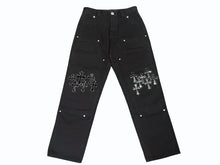 画像をギャラリービューアに読み込む, 新品同様 CHROME HEARTS クロムハーツ CARPENTER DOUBLE KNEE カーペンター ダブルニーパンツ サイズ30 クロスボール セメタリー クロスパッチ 中古 4b007651