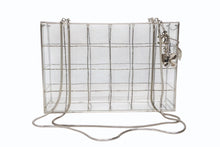 画像をギャラリービューアに読み込む, CHANEL シャネル ココマーク アイコン アクリル ボックス ビーズ チェーンショルダーバッグ クリア 美品 中古 4b007655