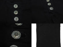 画像をギャラリービューアに読み込む, 極美品 CHROME HEARTS クロムハーツ フレアニー ホースシューボタン パンツ ブラック コットン 25R 中古 4b007656