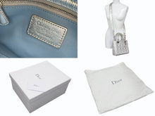 Load image into Gallery viewer, Christian Dior クリスチャンディオール Lady Dior レディディオール スモール 2WAYバッグ カナージュ シルバー シルバー金具 美品 中古 4b007657