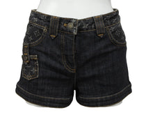 画像をギャラリービューアに読み込む, LOUIS VUITTON ルイヴィトン モノグラム ショートパンツ RW081W MPA08CF7 ダークネイビー コットン サイズ34 良品 中古 4b007660