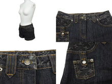 画像をギャラリービューアに読み込む, LOUIS VUITTON ルイヴィトン モノグラム ショートパンツ RW081W MPA08CF7 ダークネイビー コットン サイズ34 良品 中古 4b007660