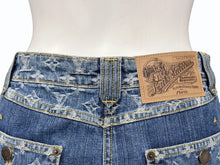 画像をギャラリービューアに読み込む, 極美品 LOUIS VUITTON ルイヴィトン デニムスカート 08SS RW081W WMSK01 CF7 モノグラムデニム コットン ブルー ゴールド金具 中古 4b007661