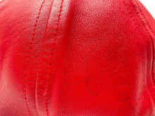 画像をギャラリービューアに読み込む, SUPREME シュプリーム MENACE Ⅱ SOCIETY キャップ 刺繍 レッド ブラック レザー 美品 中古 4b007666