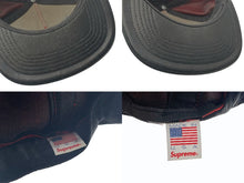 画像をギャラリービューアに読み込む, SUPREME シュプリーム MENACE Ⅱ SOCIETY キャップ 刺繍 レッド ブラック レザー 美品 中古 4b007666