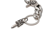画像をギャラリービューアに読み込む, CHROME HEARTS クロムハーツ ショートクラシックリンク キーリング キーホルダー 2リンク 重量約53.2g シルバー925 美品 中古 4b007671