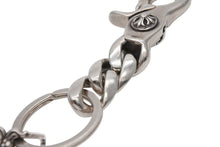 画像をギャラリービューアに読み込む, CHROME HEARTS クロムハーツ ショートクラシックリンク キーリング キーホルダー 2リンク 重量約53.2g シルバー925 美品 中古 4b007671