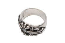 画像をギャラリービューアに読み込む, 極美品 CHROME HEARTS クロムハーツ FLRLCRS 1DIA フローラルクロス 1ダイヤリング 重量約17.6g サイズ17.5号 シルバー 中古 4b007678