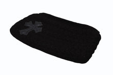 画像をギャラリービューアに読み込む, 極美品 CHROME HEARTS クロムハーツ ジッパーチェンジ ポーチ クロスパッチ レザー カシミヤ シルバー925 ブラック 中古 4b007681