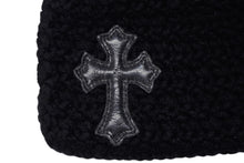 画像をギャラリービューアに読み込む, 極美品 CHROME HEARTS クロムハーツ ジッパーチェンジ ポーチ クロスパッチ レザー カシミヤ シルバー925 ブラック 中古 4b007681