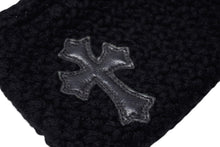 画像をギャラリービューアに読み込む, 極美品 CHROME HEARTS クロムハーツ ジッパーチェンジ ポーチ クロスパッチ レザー カシミヤ シルバー925 ブラック 中古 4b007681