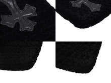 画像をギャラリービューアに読み込む, 極美品 CHROME HEARTS クロムハーツ ジッパーチェンジ ポーチ クロスパッチ レザー カシミヤ シルバー925 ブラック 中古 4b007681
