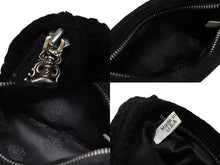 画像をギャラリービューアに読み込む, 極美品 CHROME HEARTS クロムハーツ ジッパーチェンジ ポーチ クロスパッチ レザー カシミヤ シルバー925 ブラック 中古 4b007681