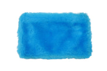 画像をギャラリービューアに読み込む, 新品未使用 CHROME HEARTS クロムハーツ ファーポーチ ダガージップ スクロールラベルロゴ金具 ブルー シルバー925 シルバー金具 中古 4b007682