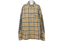 画像をギャラリービューアに読み込む, 極美品 CHROME HEARTS クロムハーツ WORK'N SHIRTS JNKYRS PLD CRM SODA シャツジャケット ブラウン シルバー 925 サイズL 中古 4b007688