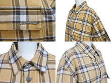 画像をギャラリービューアに読み込む, 極美品 CHROME HEARTS クロムハーツ WORK'N SHIRTS JNKYRS PLD CRM SODA シャツジャケット ブラウン シルバー 925 サイズL 中古 4b007688