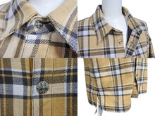 画像をギャラリービューアに読み込む, 極美品 CHROME HEARTS クロムハーツ WORK'N SHIRTS JNKYRS PLD CRM SODA シャツジャケット ブラウン シルバー 925 サイズL 中古 4b007688