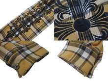 画像をギャラリービューアに読み込む, 極美品 CHROME HEARTS クロムハーツ WORK'N SHIRTS JNKYRS PLD CRM SODA シャツジャケット ブラウン シルバー 925 サイズL 中古 4b007688