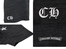 画像をギャラリービューアに読み込む, CHROME HEARTS クロムハーツ 半袖Vネック スタープリントTシャツ グレー ホワイト コットン L 美品 中古 4b007689
