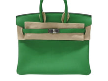 画像をギャラリービューアに読み込む, 新品未使用 HERMES エルメス ハンドバッグ W刻印 バーキン25 バンブー シルバー金具 トゴ 中古 4b007690