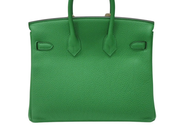 新品未使用 HERMES エルメス ハンドバッグ W刻印 バーキン25 バンブー シルバー金具 トゴ 中古 4b007690