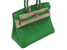 画像をギャラリービューアに読み込む, 新品未使用 HERMES エルメス ハンドバッグ W刻印 バーキン25 バンブー シルバー金具 トゴ 中古 4b007690