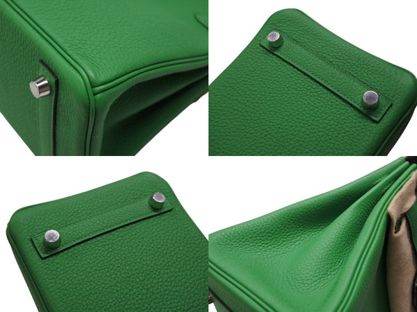 新品未使用 HERMES エルメス ハンドバッグ W刻印 バーキン25 バンブー シルバー金具 トゴ 中古 4b007690